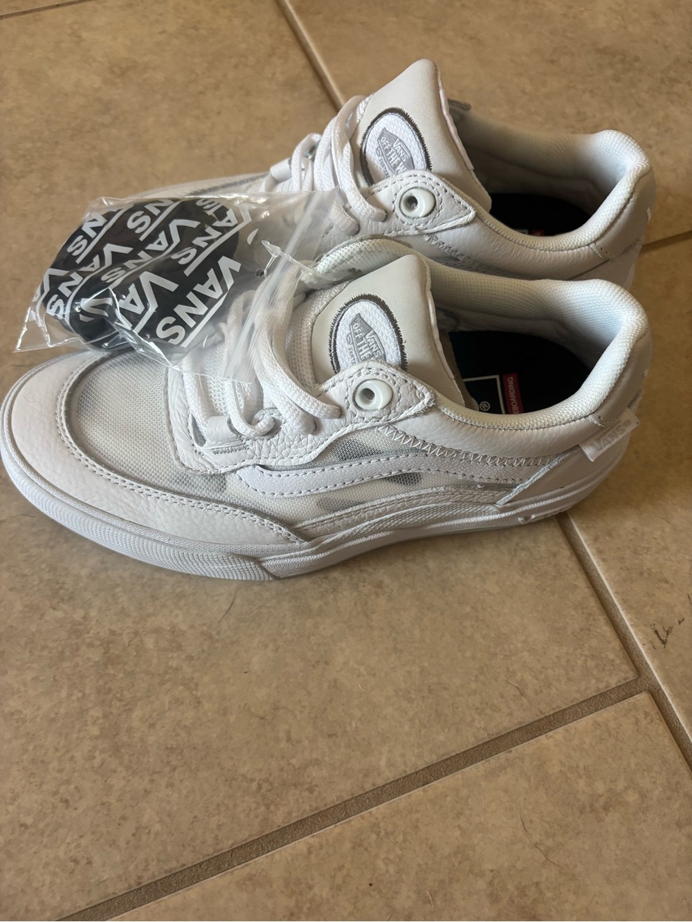 Vans Kids White Low-Top Skate Sneakers